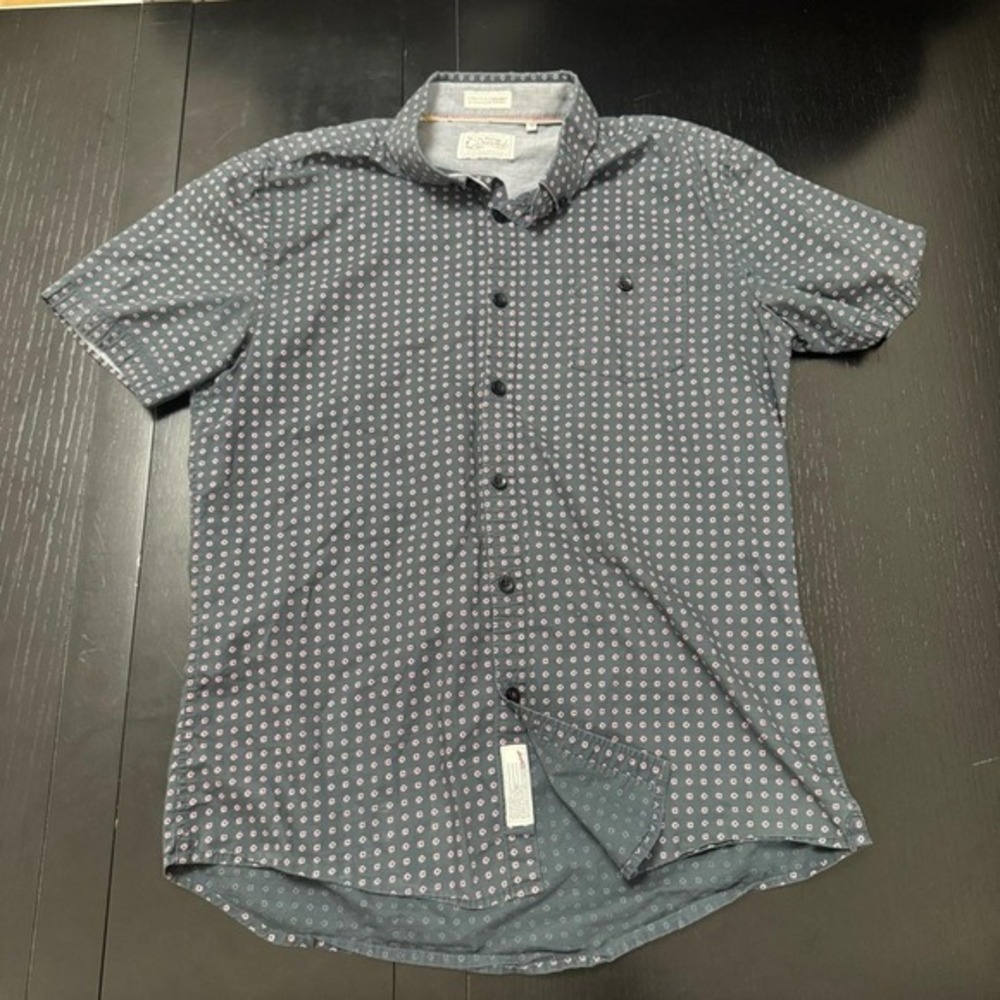 Vtg 7 Diamonds Collection Men M Short Sleeve Button Up Shirt Resort Casual 90s